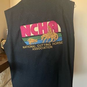 NCHA Cutting Horse Western Wool Ranchwear Vest